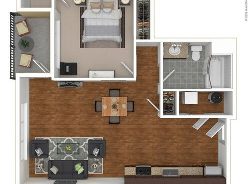 Abbie: Beds - 1: Baths - 1: SqFt Range - 779 to 799