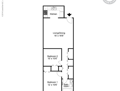 Cedar Hills Apartments - 2 Bedroom - 2 bed - 1 bath - 748 sf