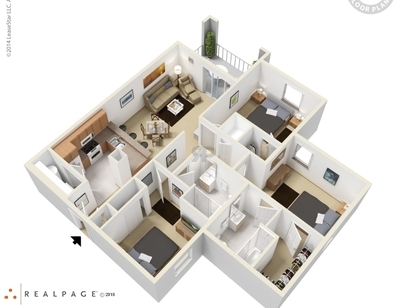 Villas De San Ignacio - 3x2 - 3 bed - 2 bath - 1160 sf