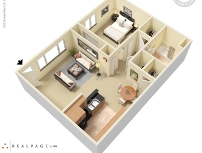 Park Place Apartments - 1 Bedroom - 1 bed - 1 bath - 629 sf