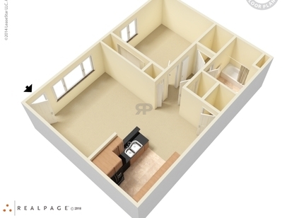 Park Place Apartments - 1 Bedroom - 1 bed - 1 bath - 629 sf