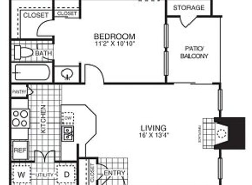 Resort at Jefferson Park - A1 - 1 bed - 1 bath - 588 sf