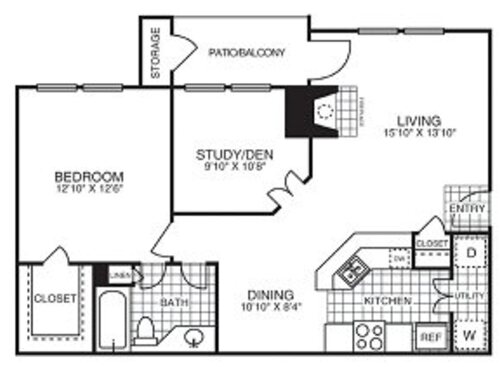 A4: Beds - 1: Baths - 1: SqFt Range - 812 to 812