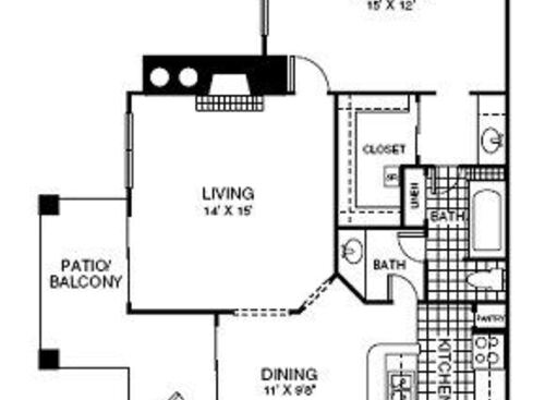 A3: Beds - 1: Baths - 1: SqFt Range - 854 to 854