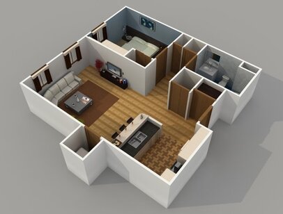 Mountaineer Place - 1B1B Den - 1 bed - 1 bath - 700 sf