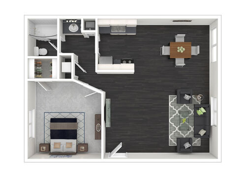 1X1B: Beds - 1: Baths - 1: SqFt Range - 720 to 720