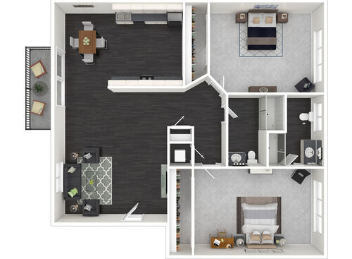 2X2: Beds - 2: Baths - 2: SqFt Range - 900 to 900