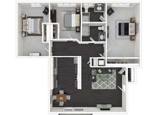 3X2: Beds - 3: Baths - 2: SqFt Range - 1129 to 1129