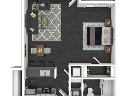 0X1A: Beds - Studio: Baths - 1: SqFt Range - 598 to 598