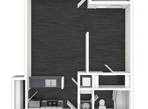 0X1B: Beds - Studio: Baths - 1: SqFt Range - 598 to 598