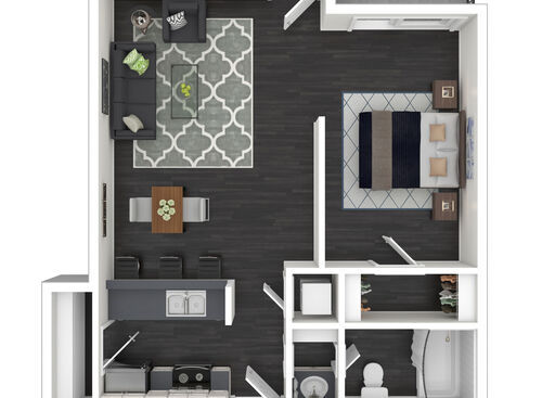 0X1B: Beds - Studio: Baths - 1: SqFt Range - 598 to 598