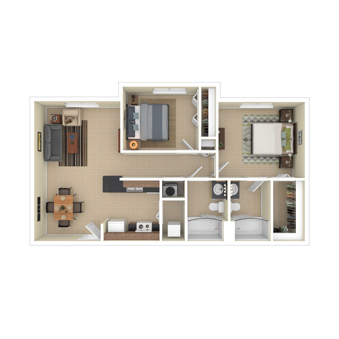Two Bedroom floor plan