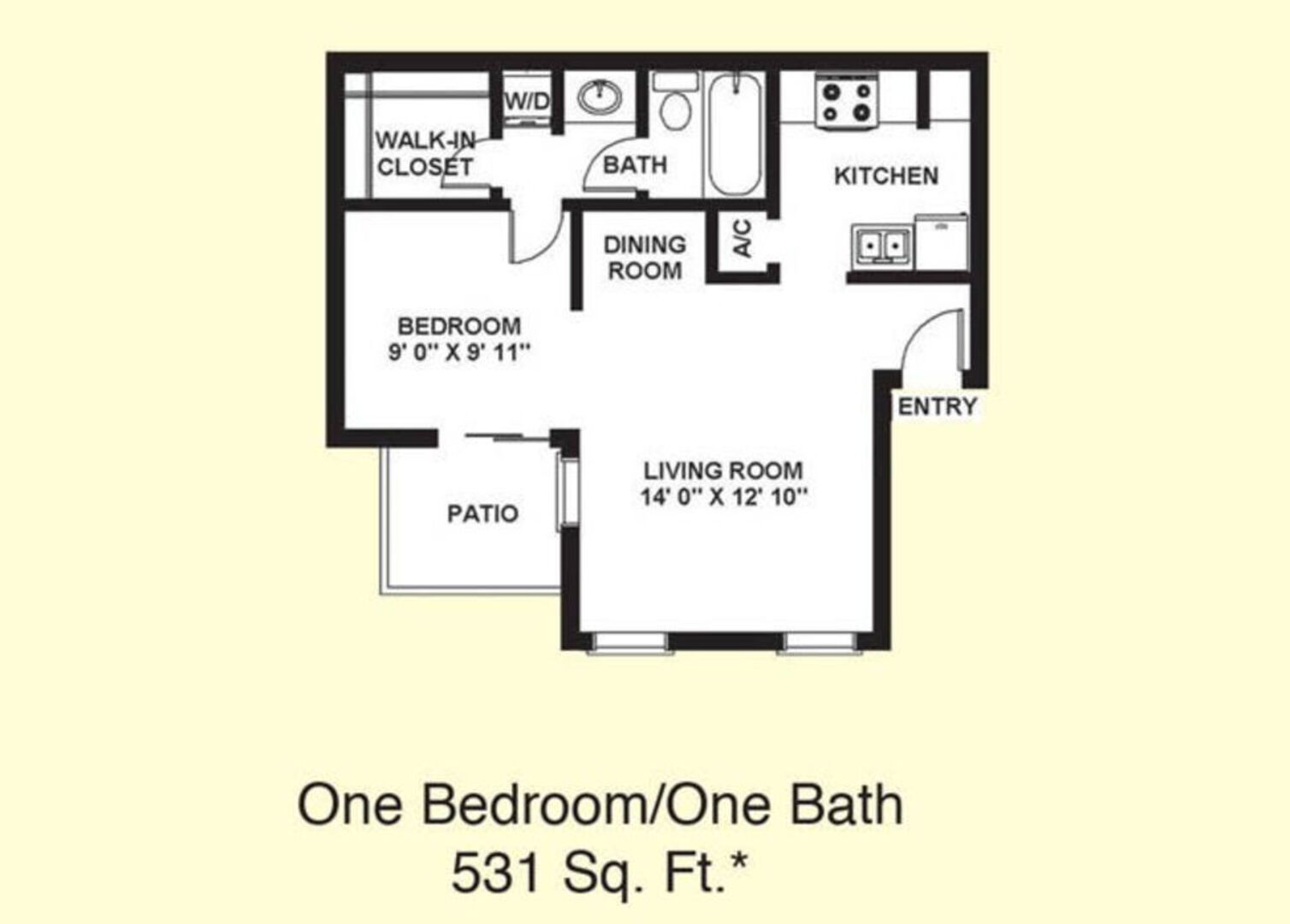 1 Bedroom Apartment – 10901 Meadowglen Lane #113, Houston, TX 77042
