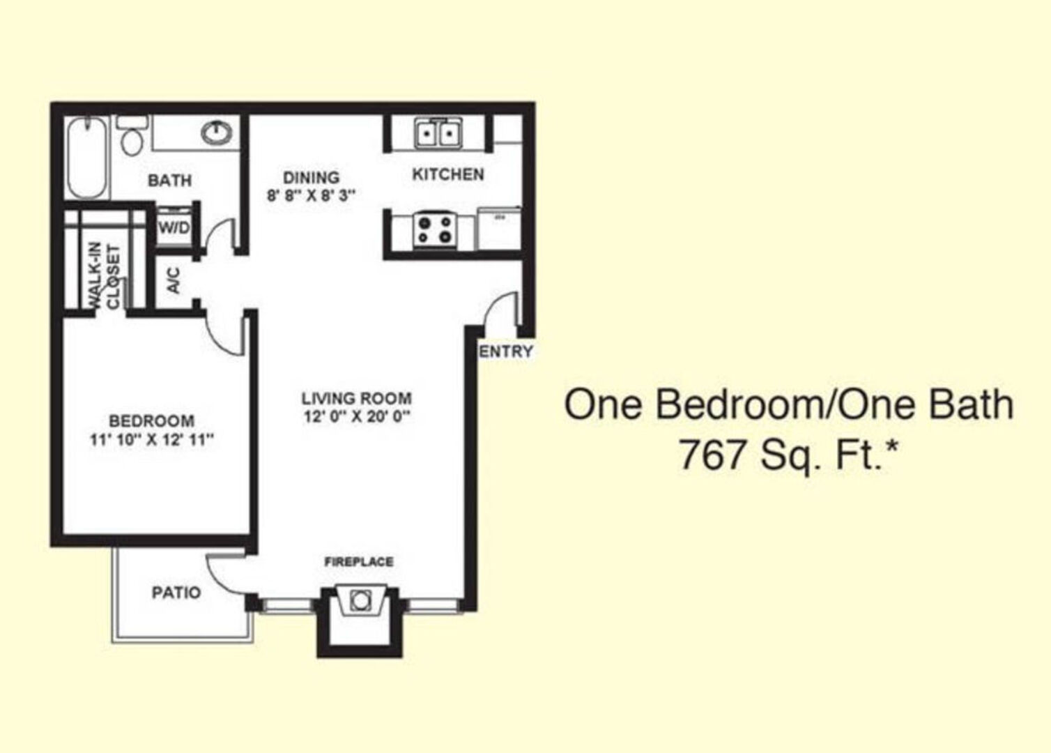 1 Bedroom Apartment – 10901 Meadowglen Lane #160, Houston, TX 77042