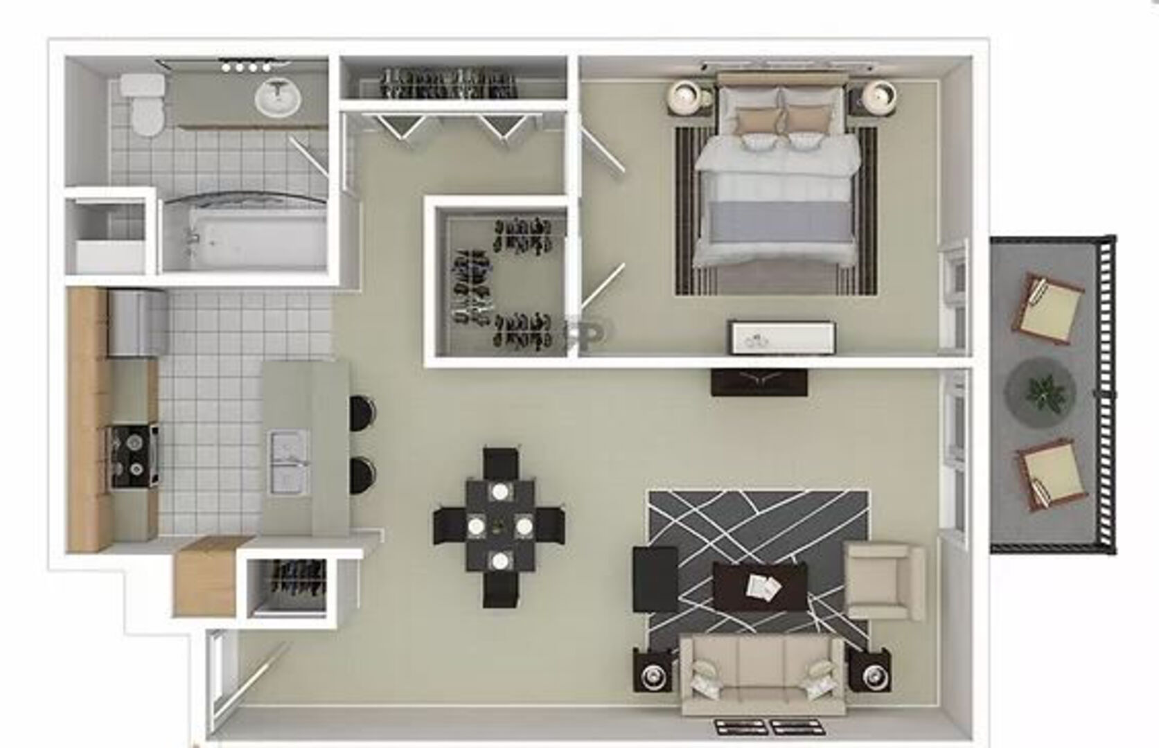 1 Bedroom Apartment – 4301 Bissonnet Street #35, Bellaire, TX 77401