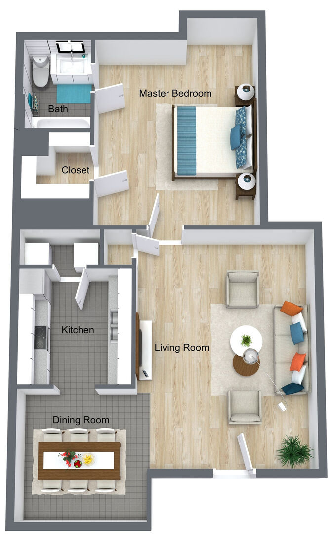 1 Bedroom Apartment – 1518 OJEMAN RD #B4, Houston, TX 77055