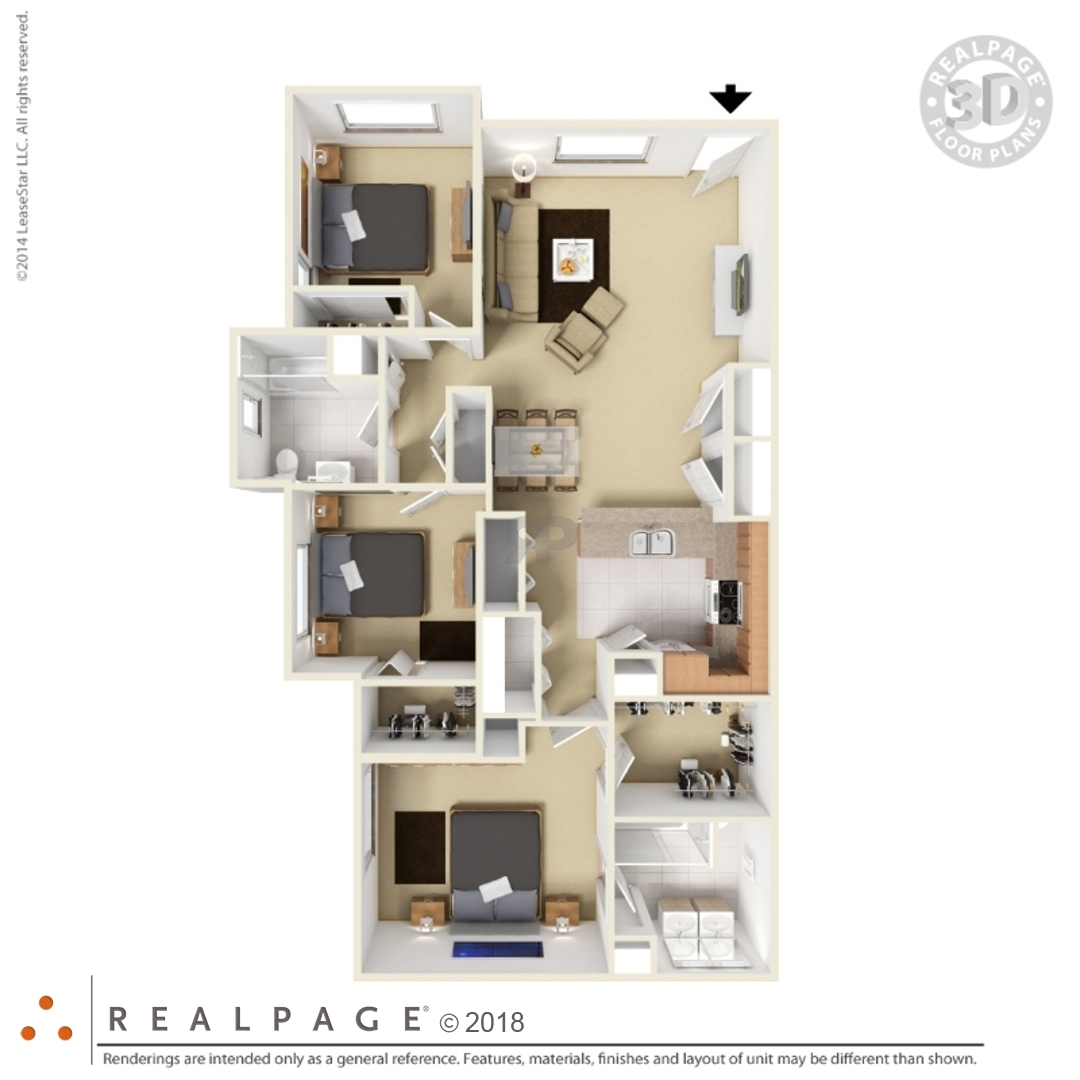 3 Bedroom Apartment – 4305 Glenwood Ave. #1805, Deer Park, TX 77536