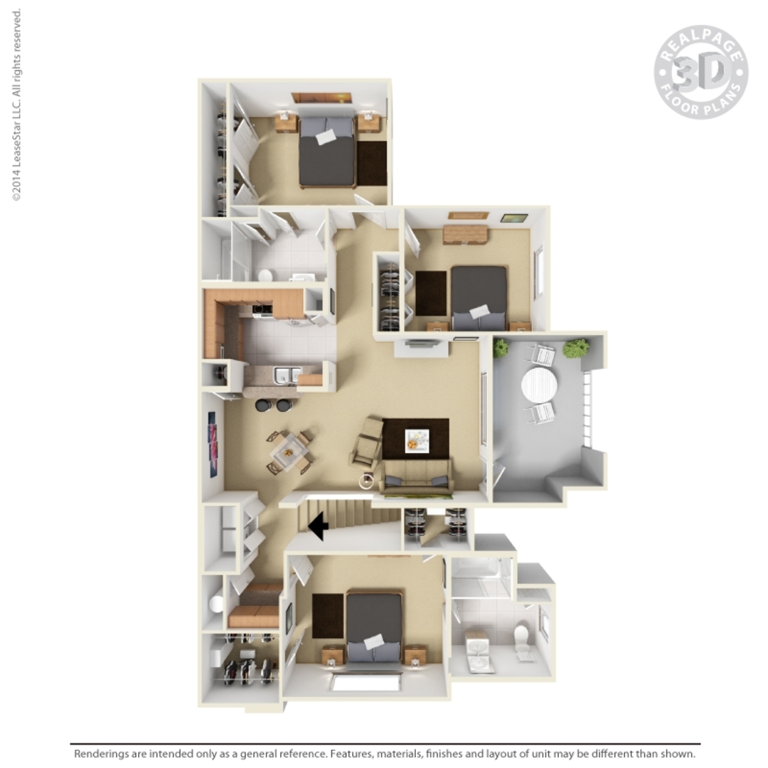 3 Bedroom Apartment – 1620 Spencer Hwy. #1312, South Houston, TX 77587