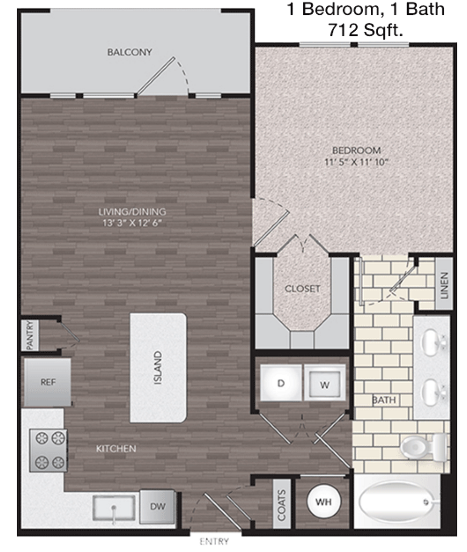 1 Bedroom Apartment – 935 North Wilcrest Drive #4050, Houston, TX 77079