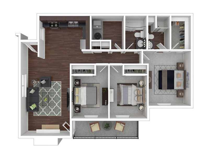 3X2 West floor plan