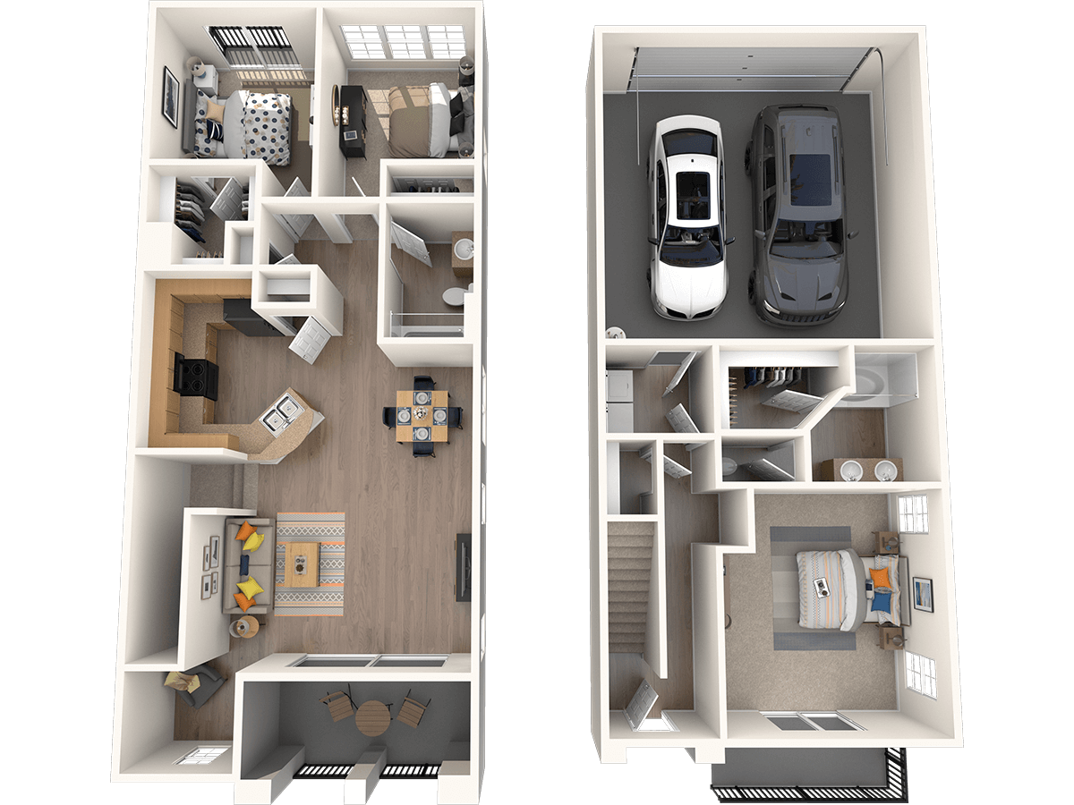 3 Bed 2 Bath C floor plan