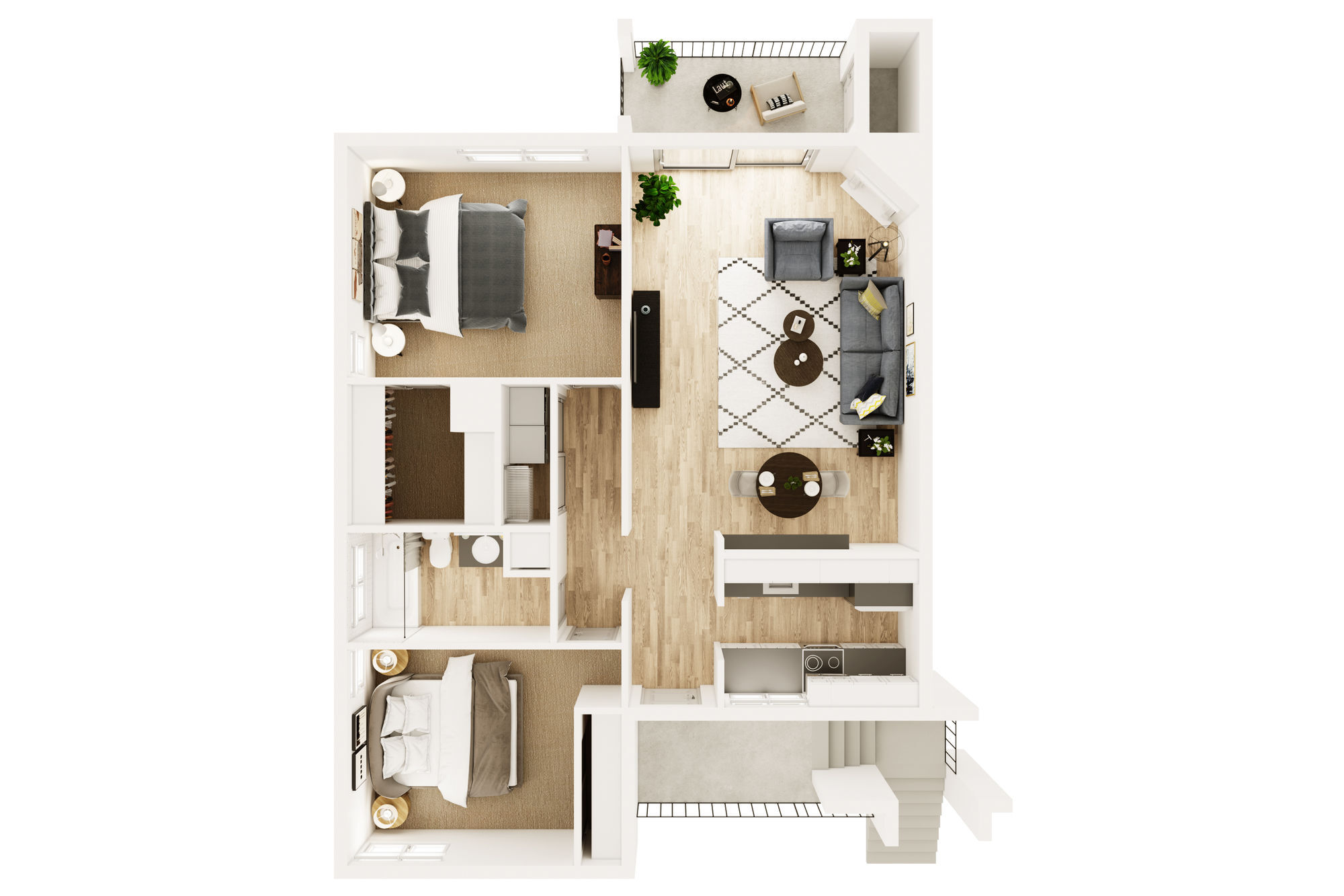 2x1 floor plan