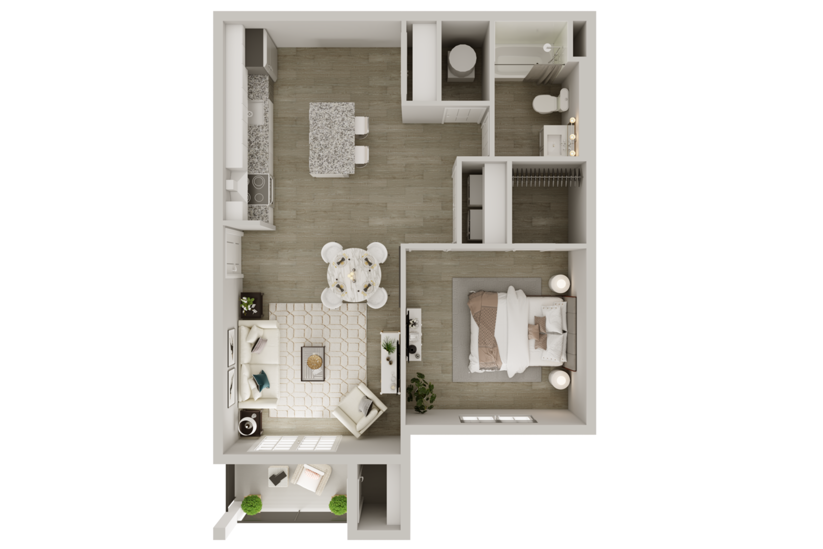 One Bedroom floor plan