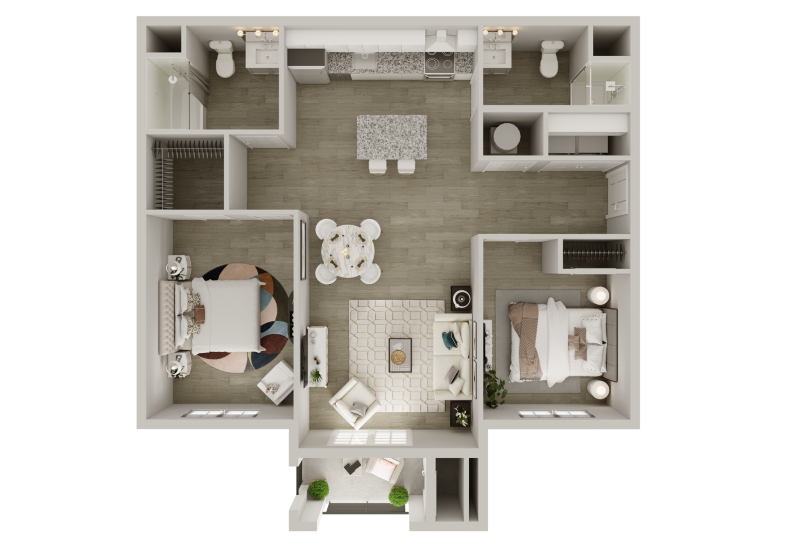 Two Bedroom floor plan