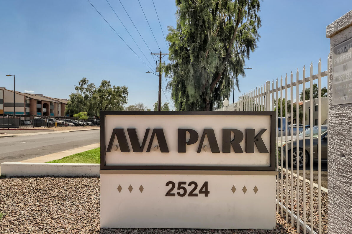 Ava Park entrance sign - Phoenix, AZ