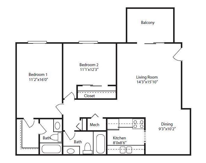 The Milton floor plan
