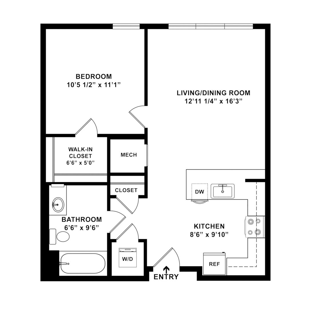 1 Bedroom Apartment – 1202 E Preston Street #412, Baltimore, MD 21202