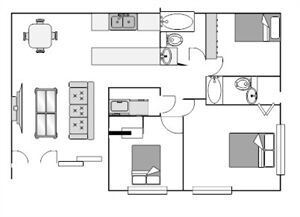3x2 East New floor plan