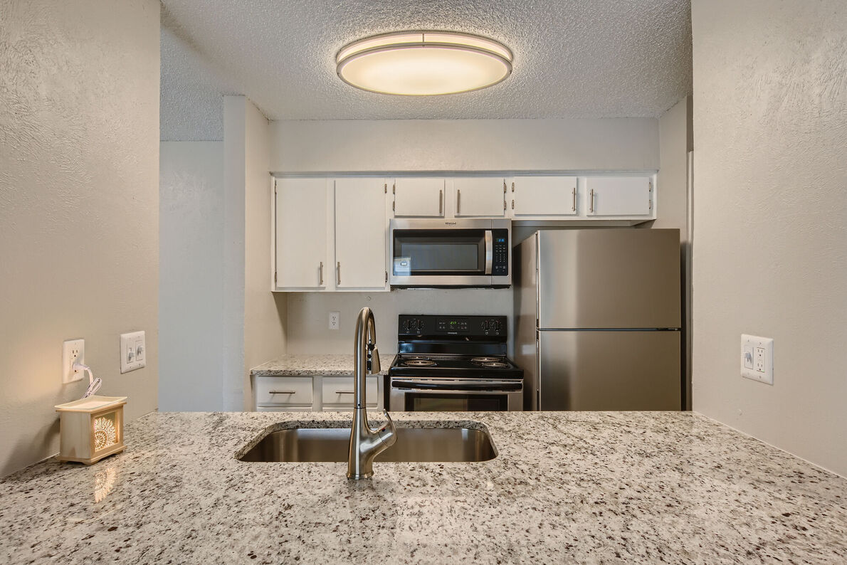 The Lydian Apartments renovated kitchen - Plano, TX