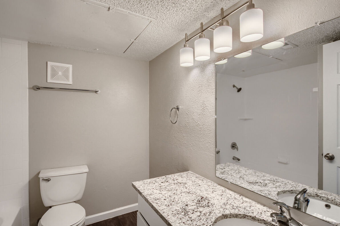 The Lydian Apartments renovated bathroom - Plano, TX