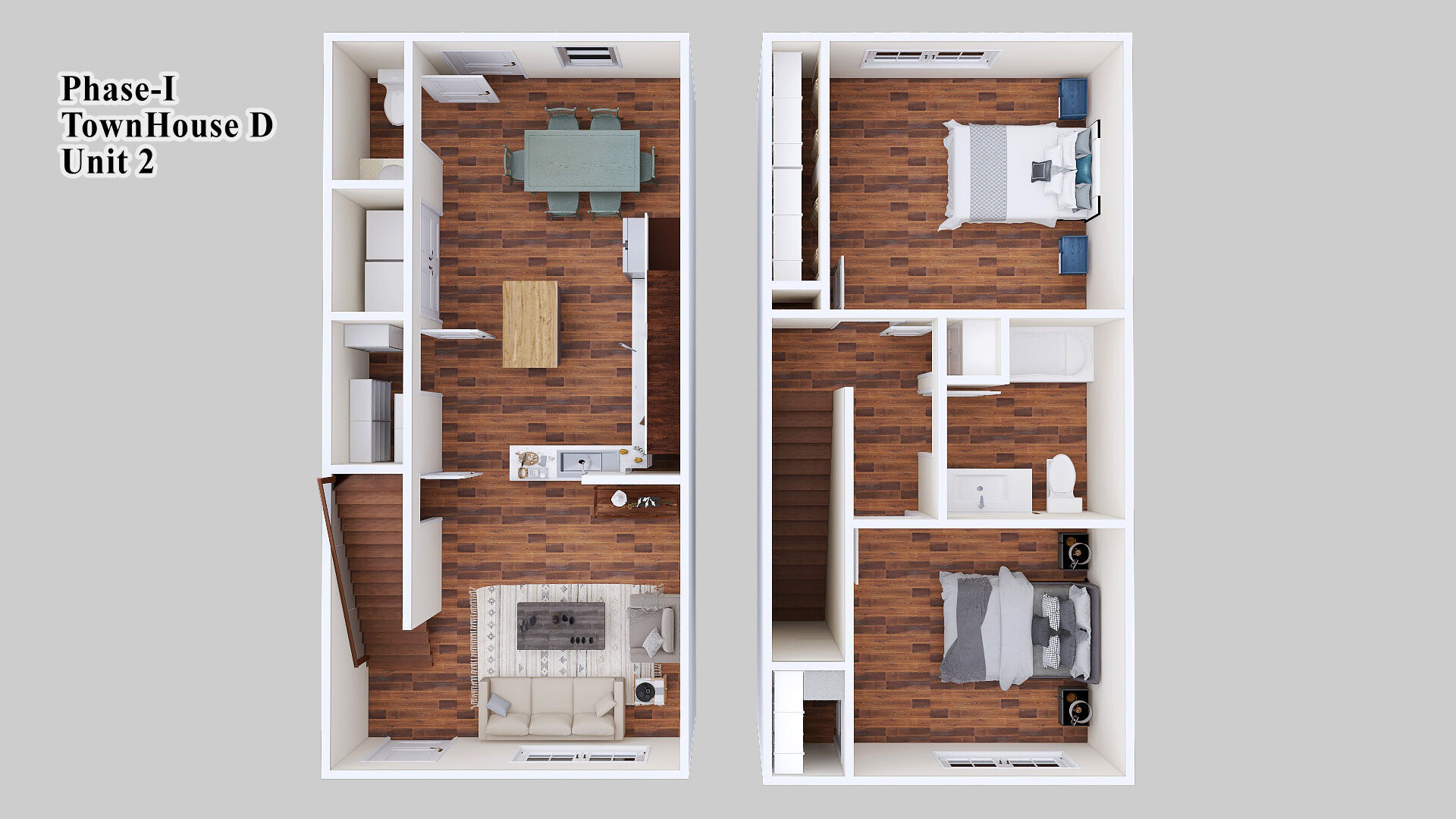 2 Bedroom Townhome floor plan