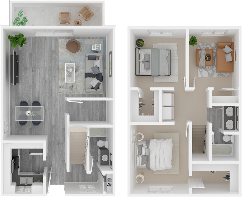 3 BED, 2 BATH RENOVATED floor plan