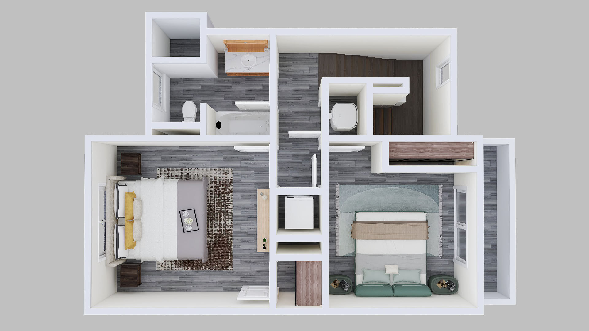 2 Bedroom Townhouse floor plan