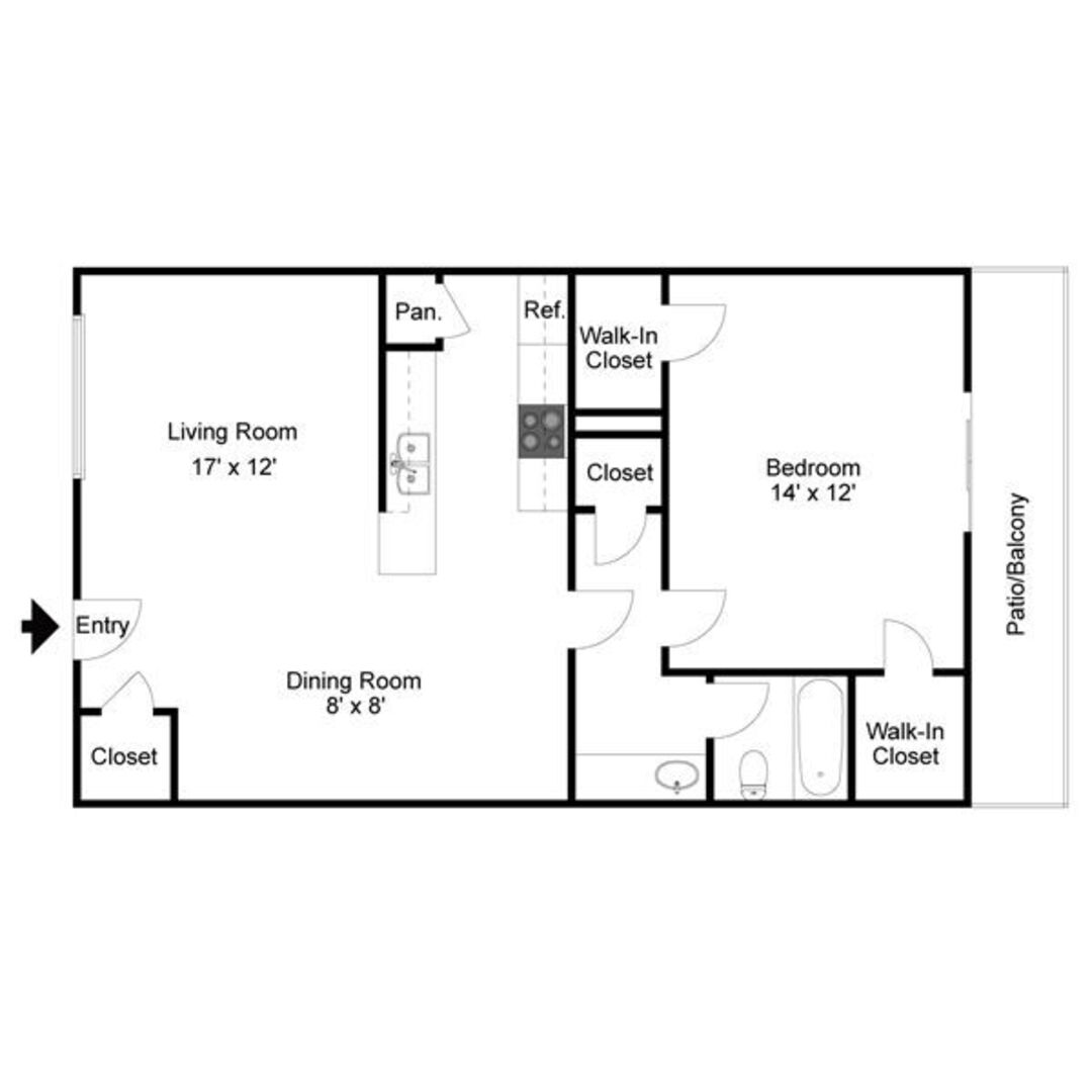 1 Bedroom Apartment – 7000 Greenbriar Drive #02, Houston, TX 77030