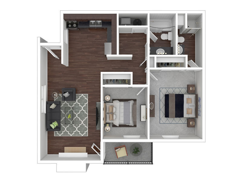 2x2 West floor plan