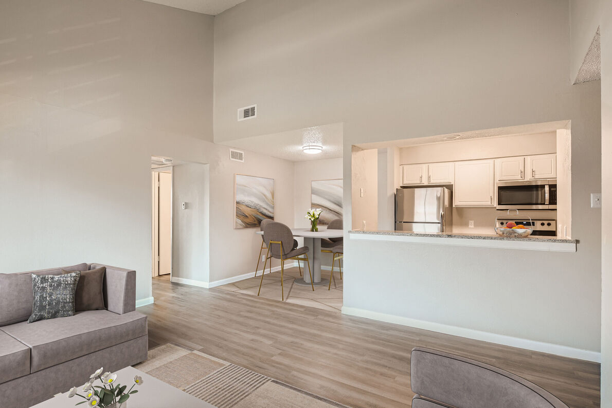 The Leighton Apartments renovated dining and kitchen - Plano, TX