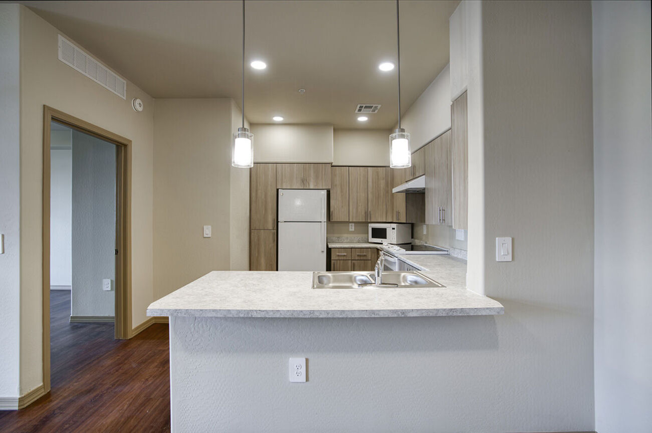Apartment kitchen at Harmony at the Park I & II.
