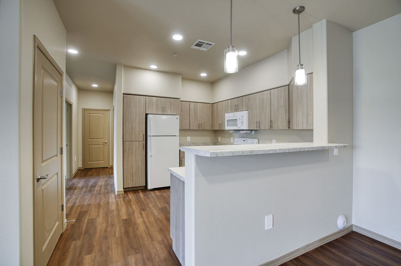 Apartment kitchen at Harmony at the Park I & II.