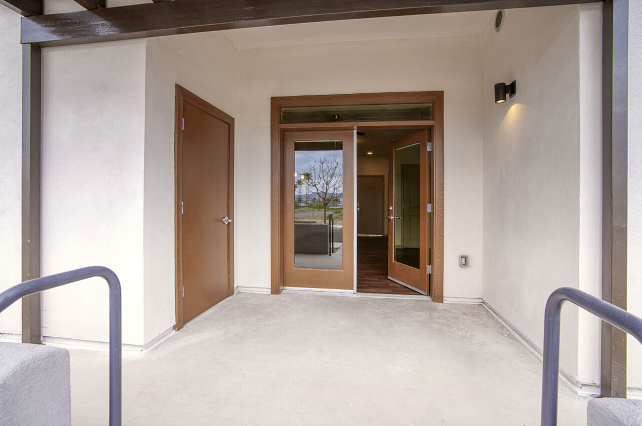 Building exterior at Harmony at the Park I & II.
