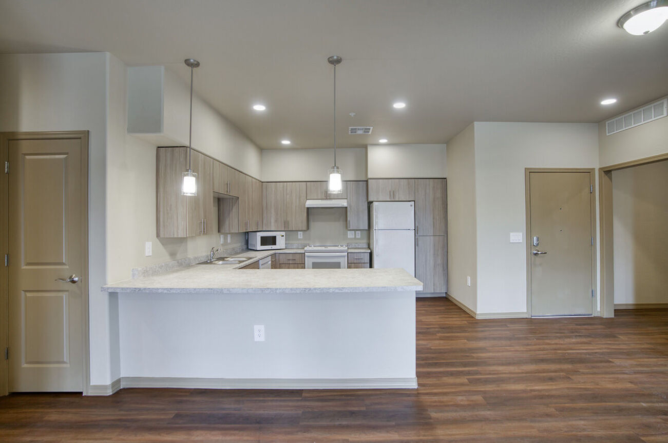 Apartment kitchen at Harmony at the Park I & II.