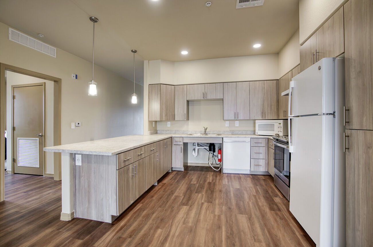 Apartment kitchen at Harmony at the Park I & II.