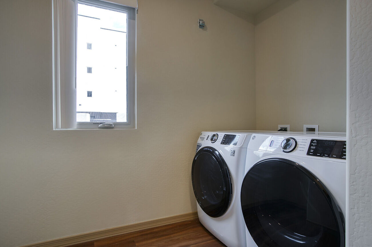 In-home laundry area at Harmony at the Park I & II.