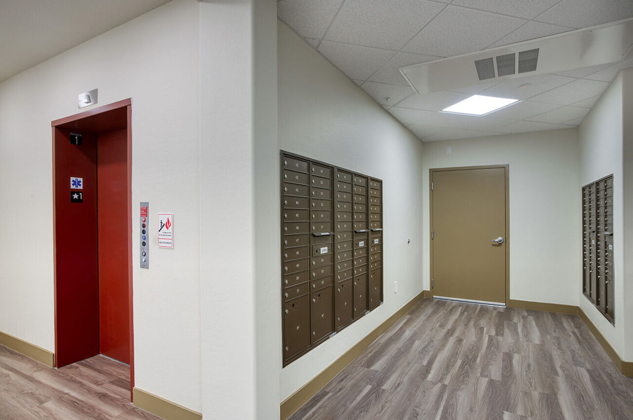 Mail area at Harmony at the Park I & II.