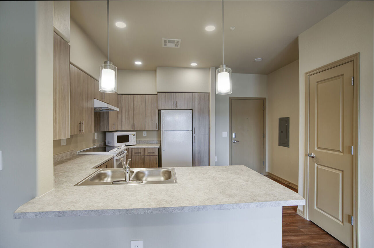 Apartment kitchen at Harmony at the Park I & II.