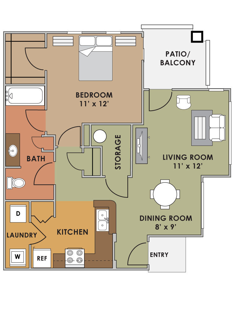 Floor-plan diagram at Sol District.