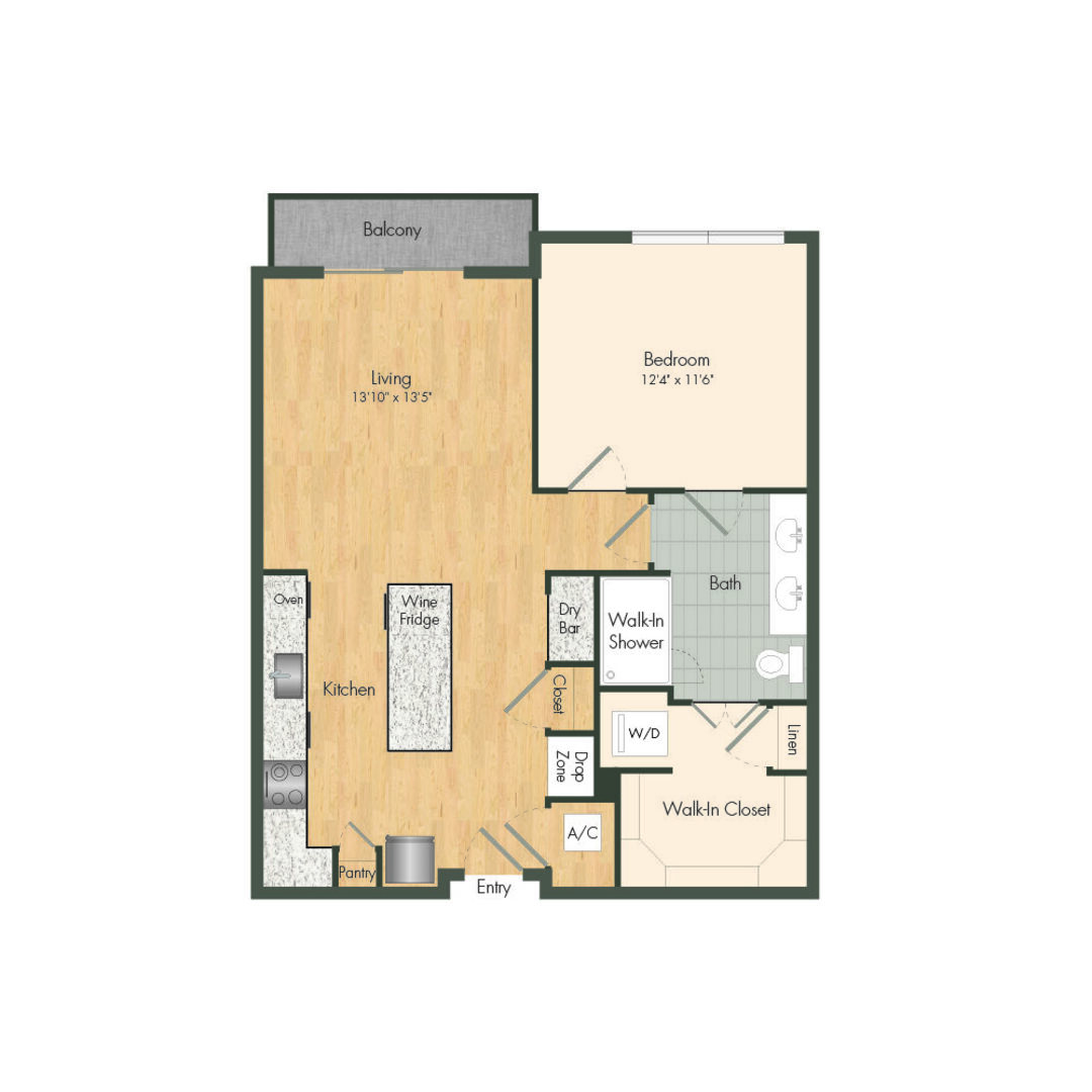 1 Bedroom Apartment – 2511 Willowick Rd #851, Houston, TX 77027